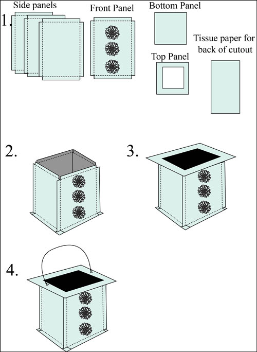 square party lantern instructions