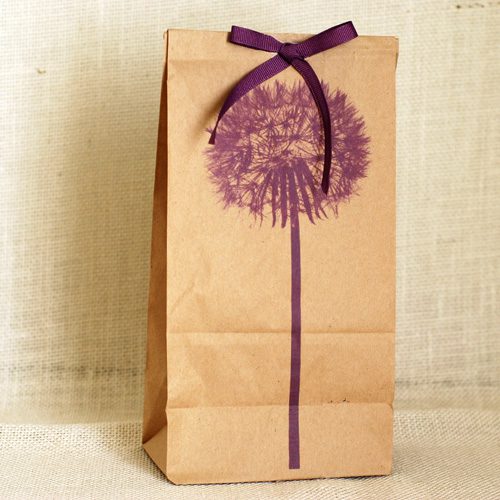 dandelion lunch bag art