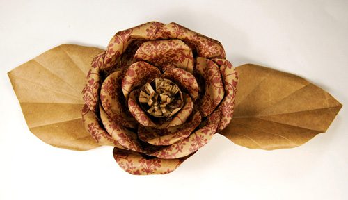 brown paper flower
